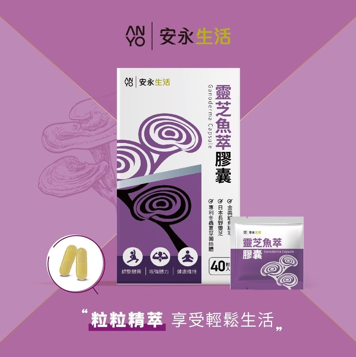 安永鮮物-靈芝魚萃膠囊(20包/盒)
